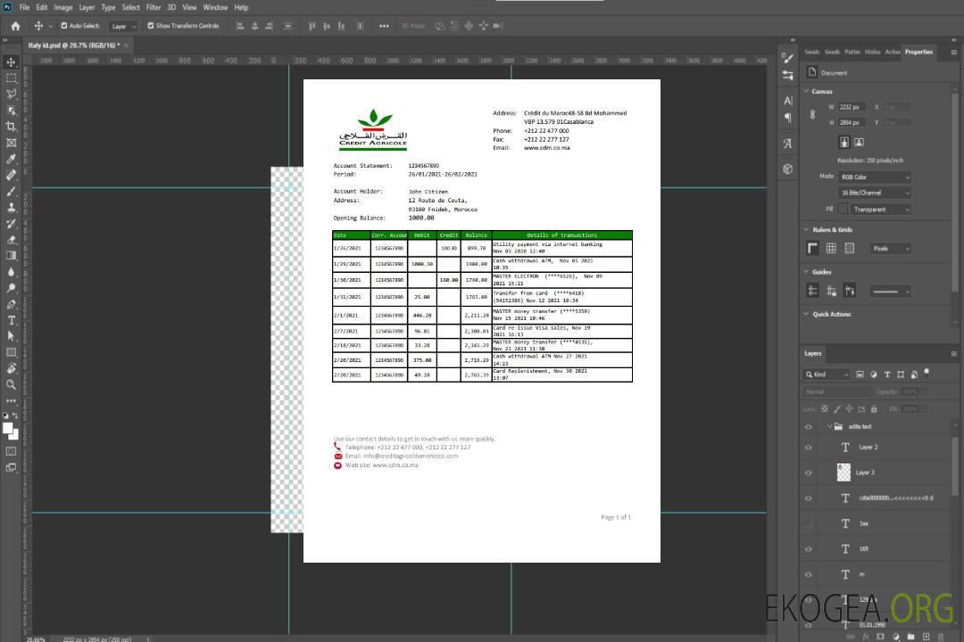 Maroc Crédit Agricole excel pdf template Maroc Crédit Agricole excel pdf template